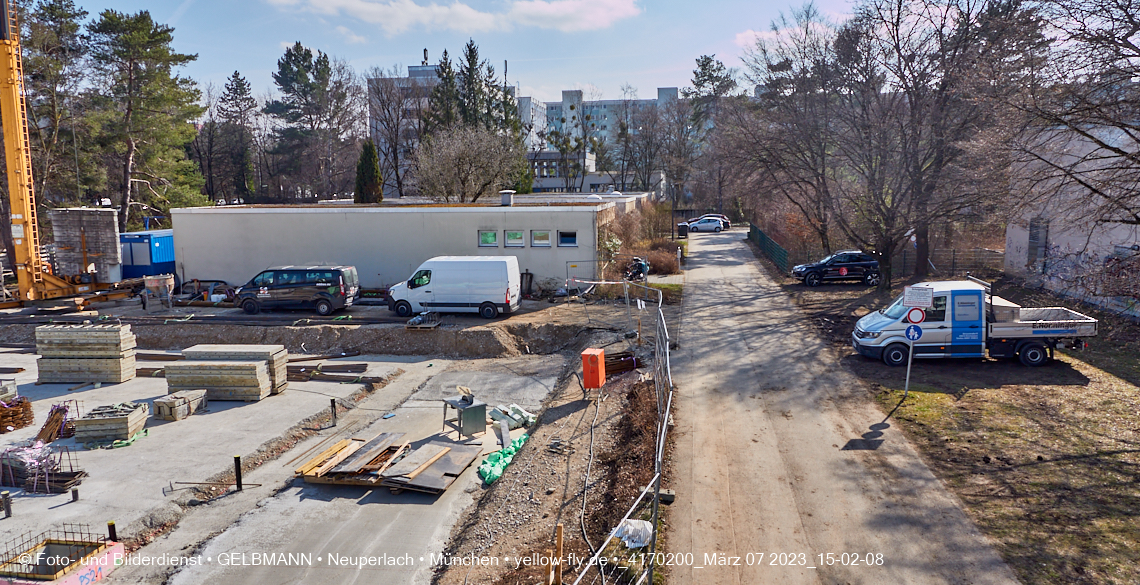 07.03.2023 - Baustelle an der Quiddestraße Haus für Kinder in Neuperlach